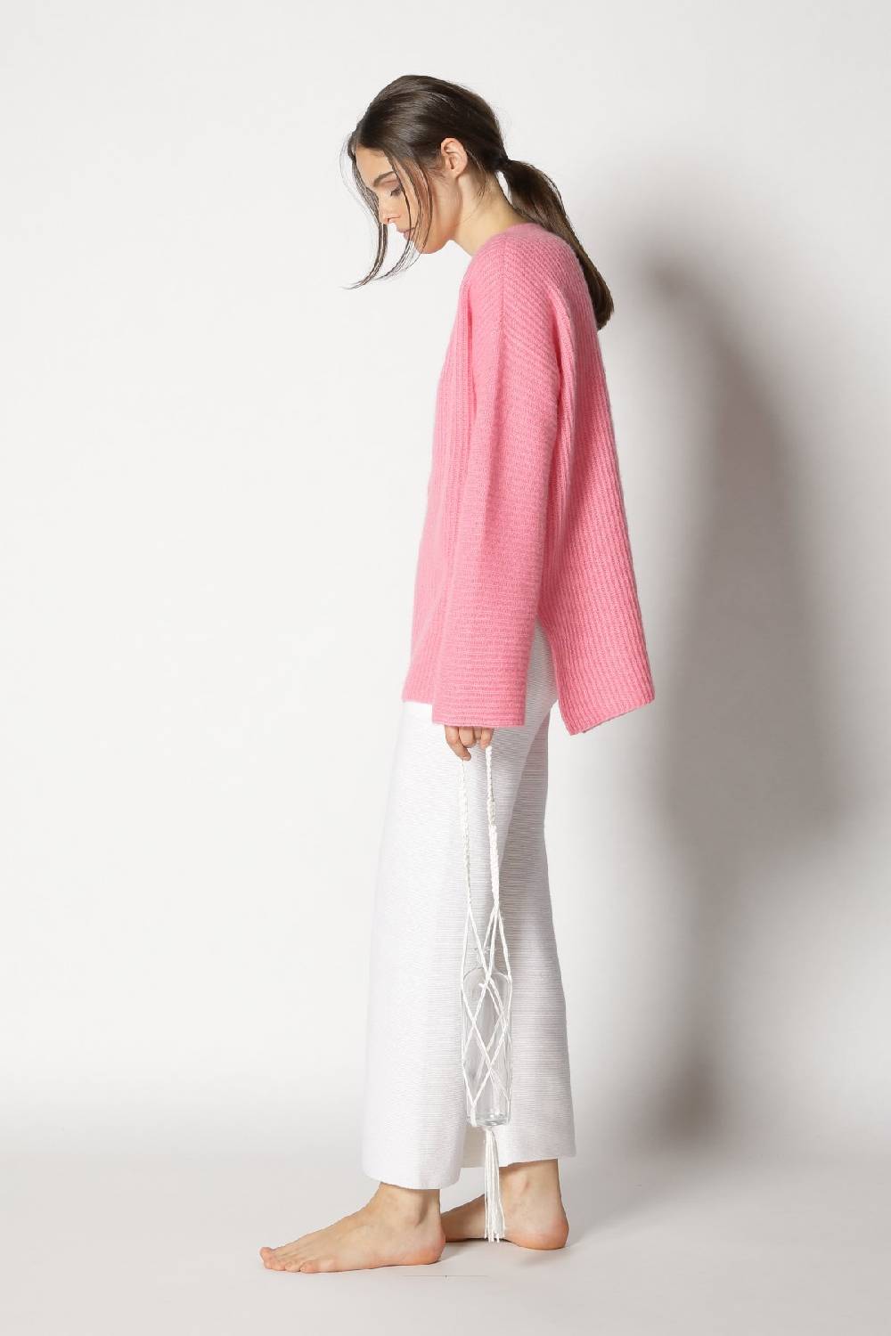 Sminfinity fluffy rib jumper + garter cropped pants Fabrikverkauf