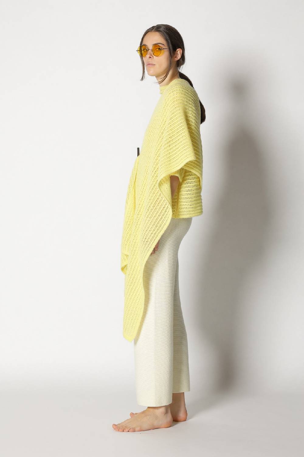 Sminfinity fluffy airy mockneck + fluffy airy plaid + garter cropped pants Outlet
