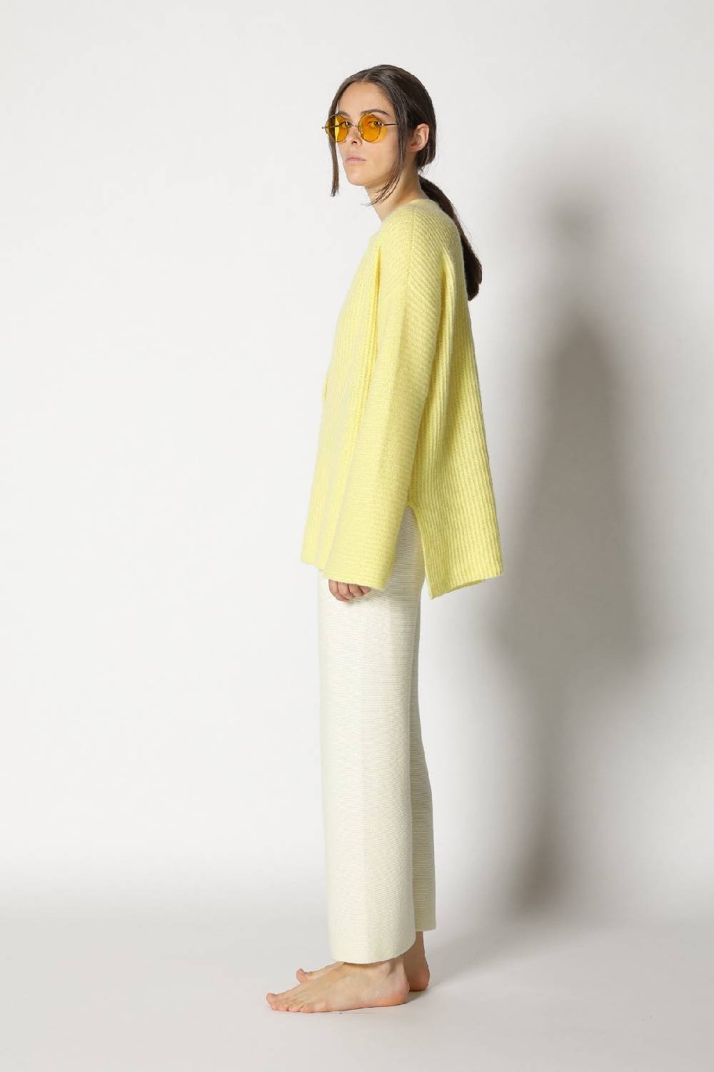 Sminfinity fluffy rib jumper + garter cropped pants Auslauf