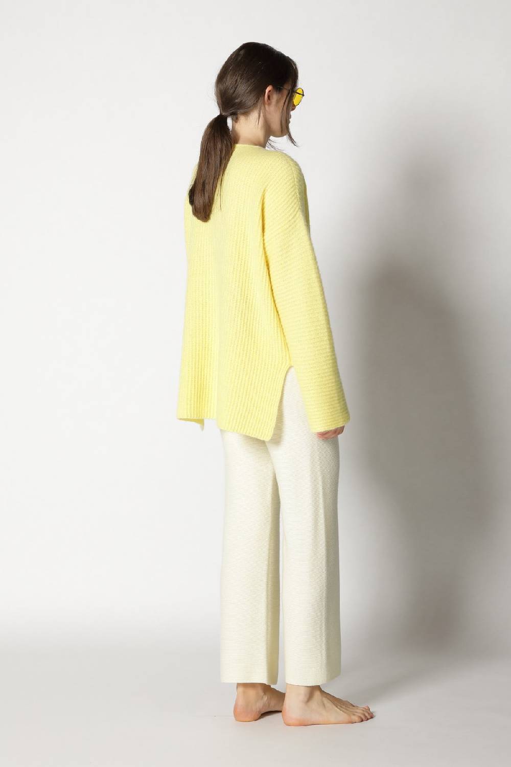 Sminfinity fluffy rib jumper + garter cropped pants Auslauf