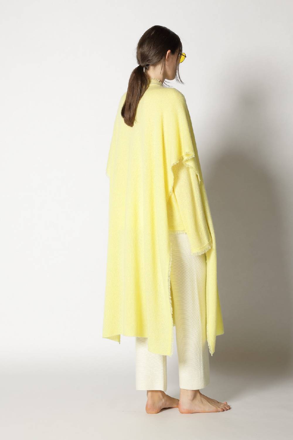 Sminfinity fluffy fringe boatneck + fluffy fringe cape + garter cropped pants Verkauf