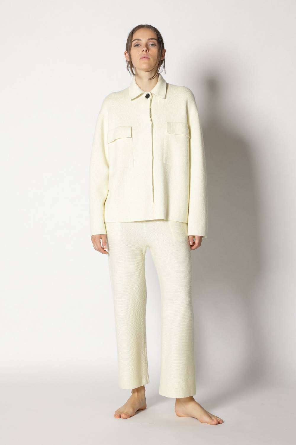 Sminfinity doubleface shirtjacket + garter cropped pants Angebote