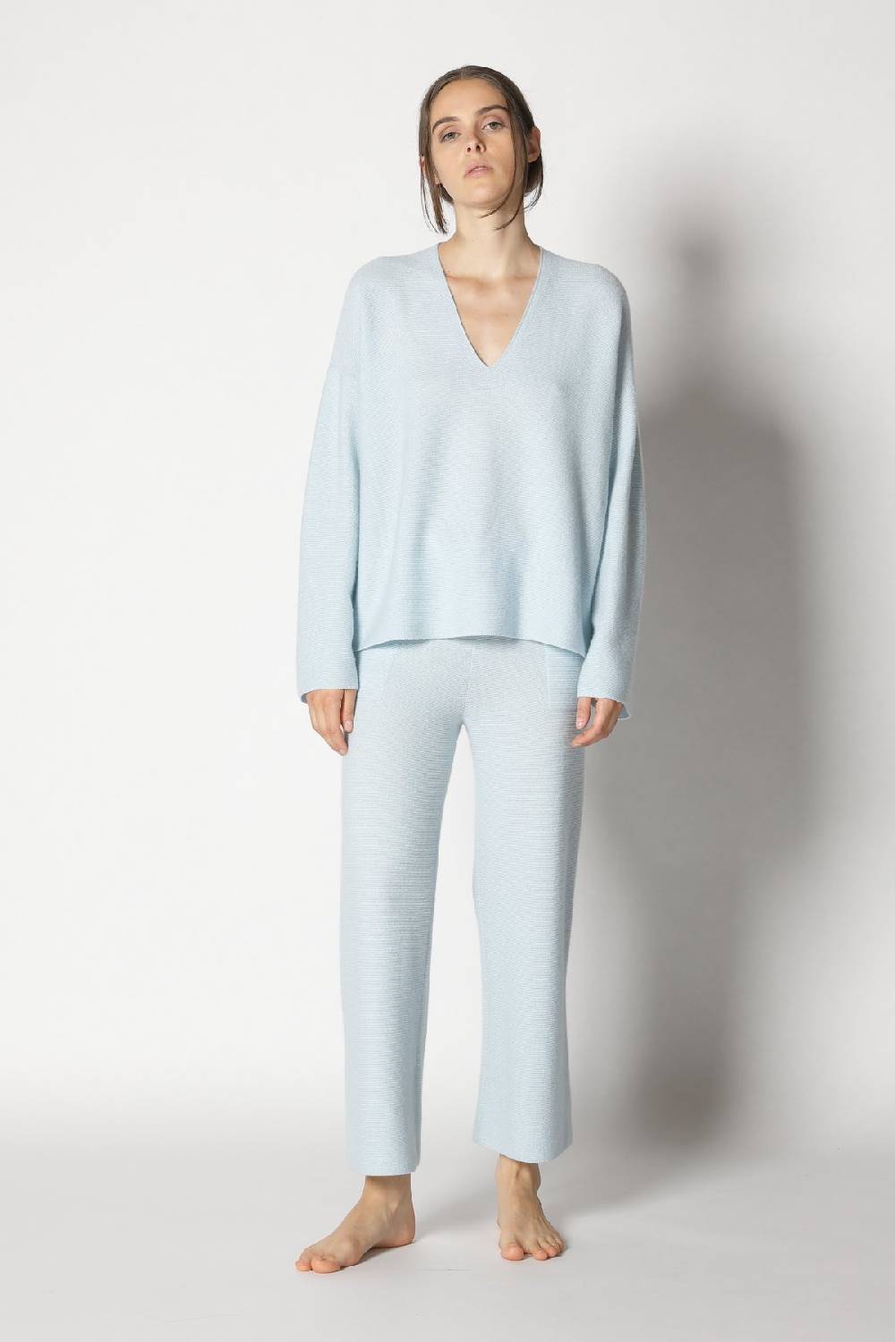 Sminfinity garter V neck + garter cropped pants Schlussverkauf