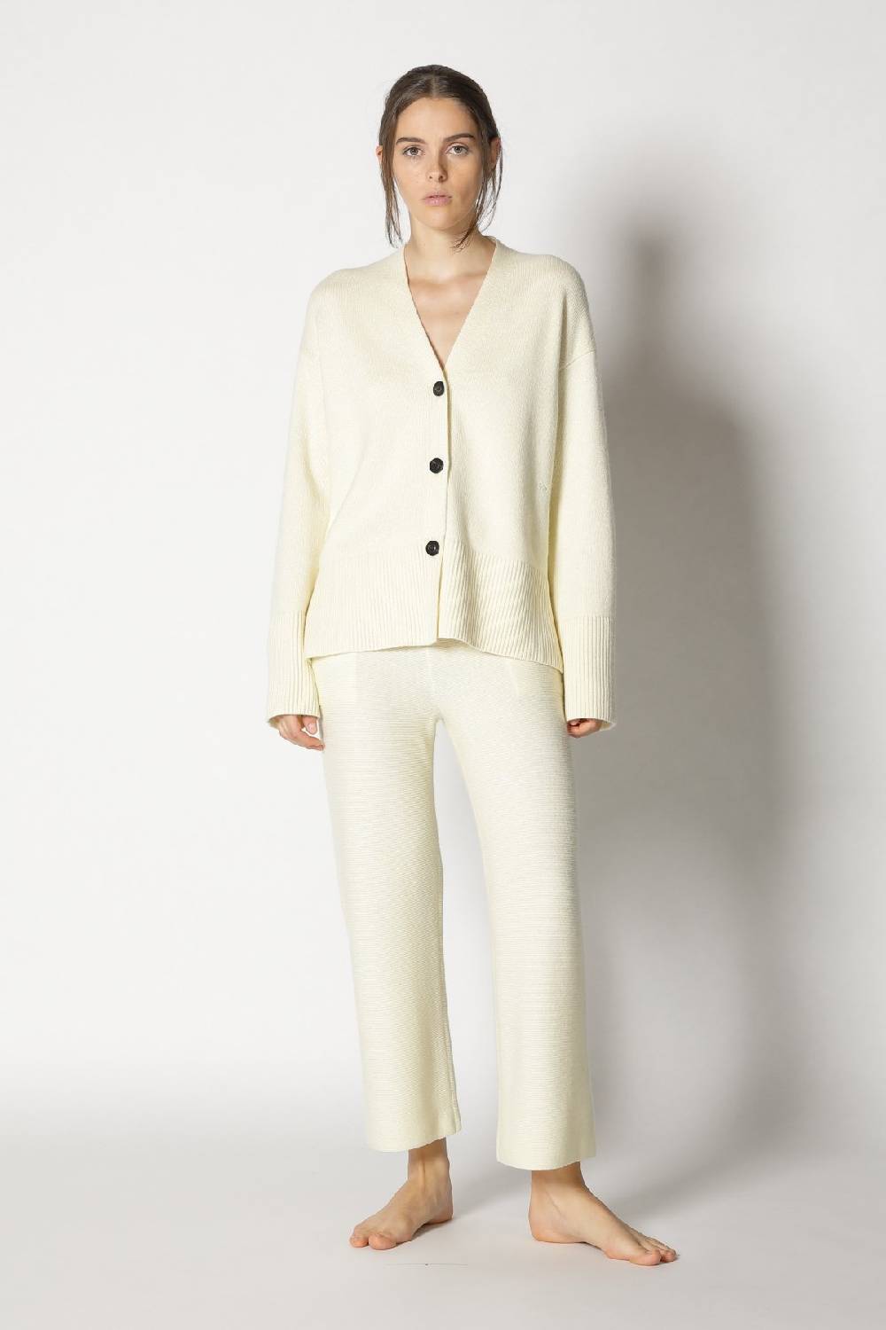 Sminfinity slouchy cardigan + garter cropped pants Fabrikverkauf