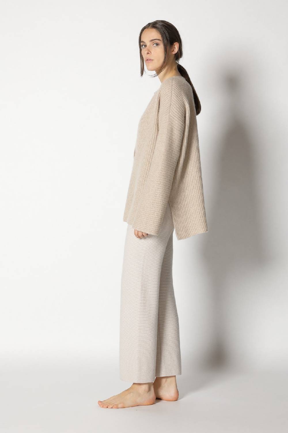 Sminfinity fluffy rib jumper + garter cropped pants Blitzverkäufe