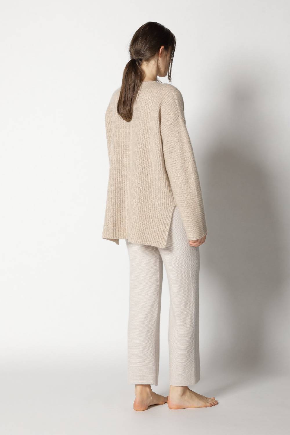 Sminfinity fluffy rib jumper + garter cropped pants Blitzverkäufe