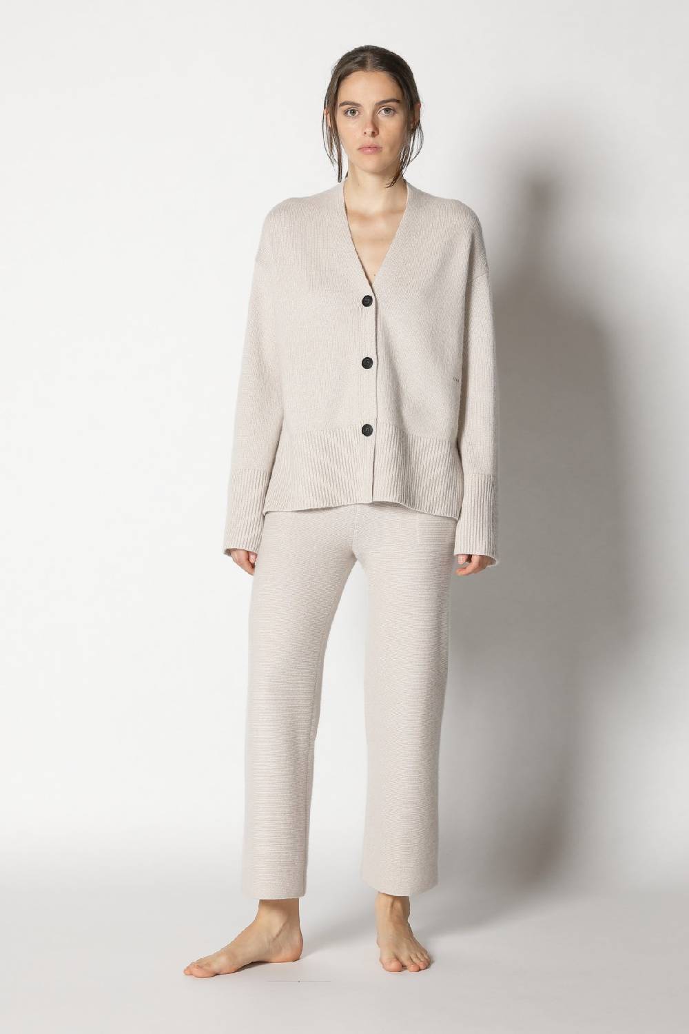 Sminfinity slouchy cardigan + garter cropped pants Verkauf