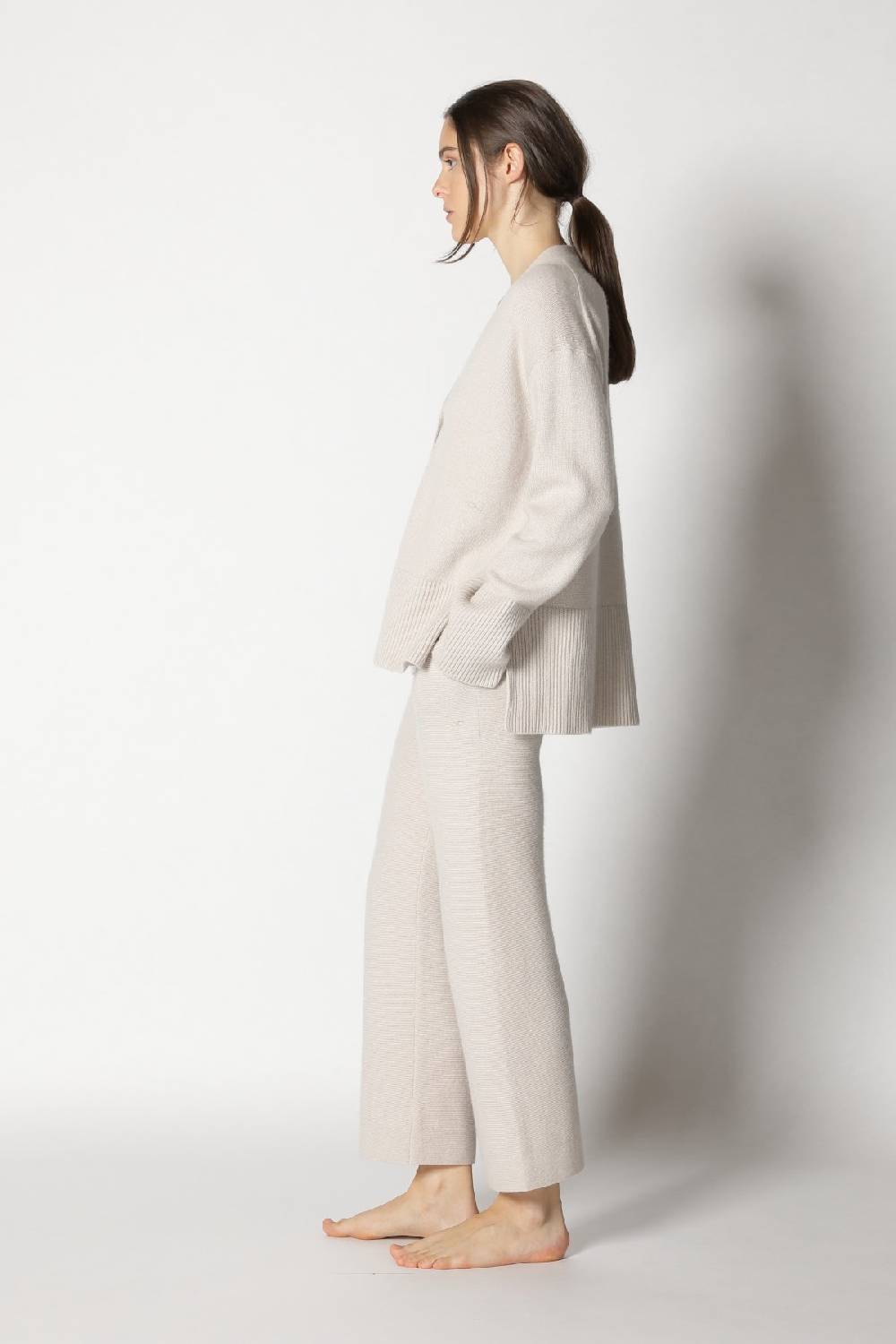 Sminfinity slouchy cardigan + garter cropped pants Verkauf