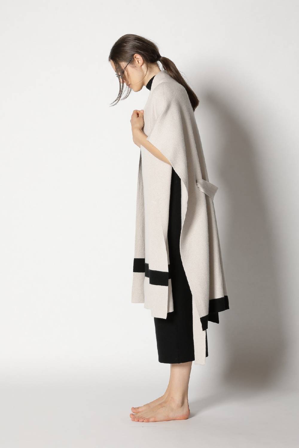 Sminfinity doubleface striped capecoat + garter maxi dress Schlussverkauf