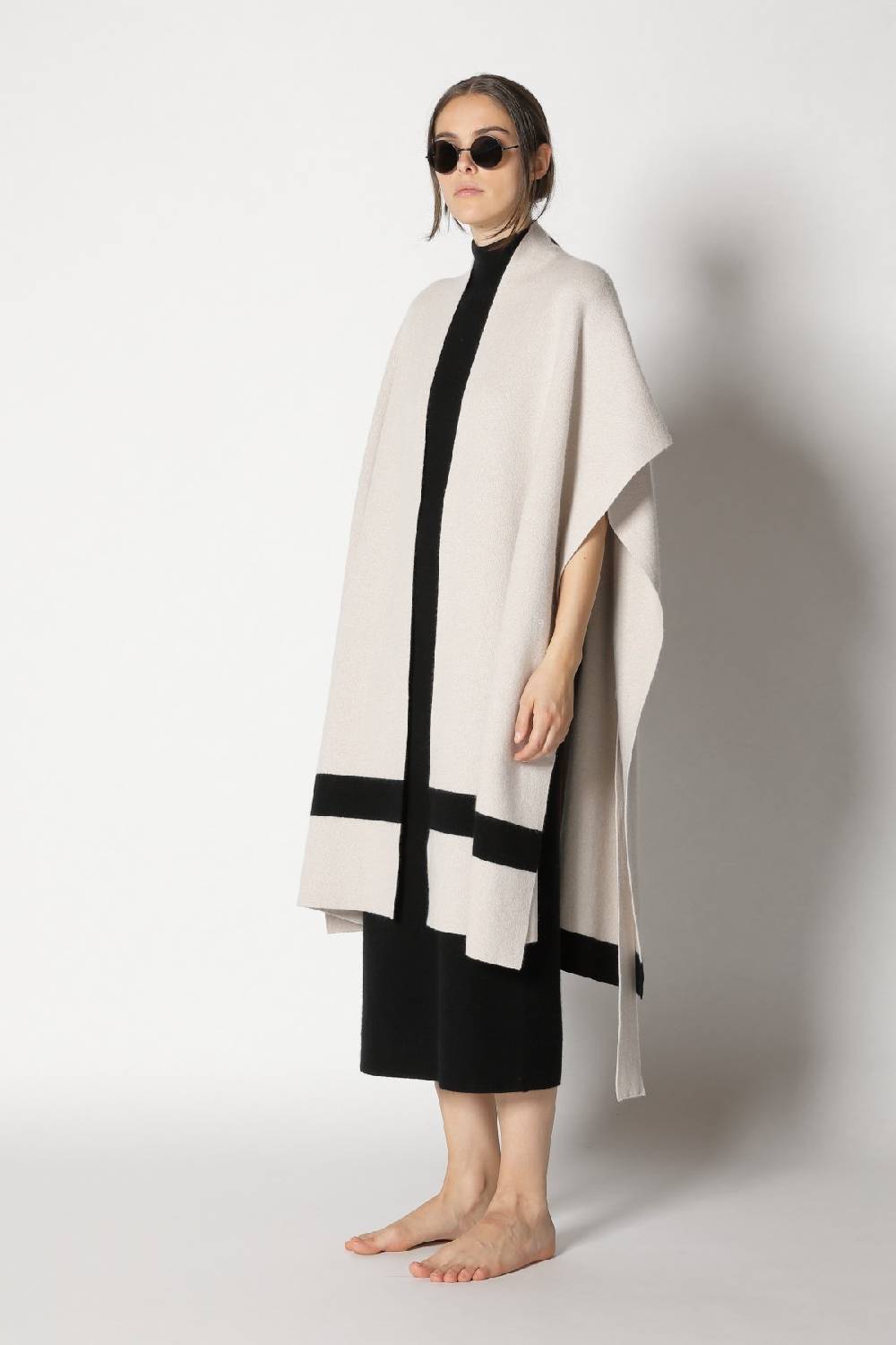 Sminfinity doubleface striped capecoat + garter maxi dress Schlussverkauf