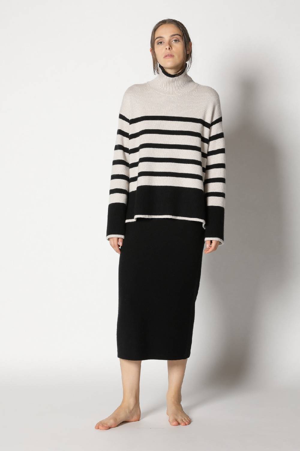 Sminfinity garter maxi dress + slouchy stripe turtle Günstiger Verkauf