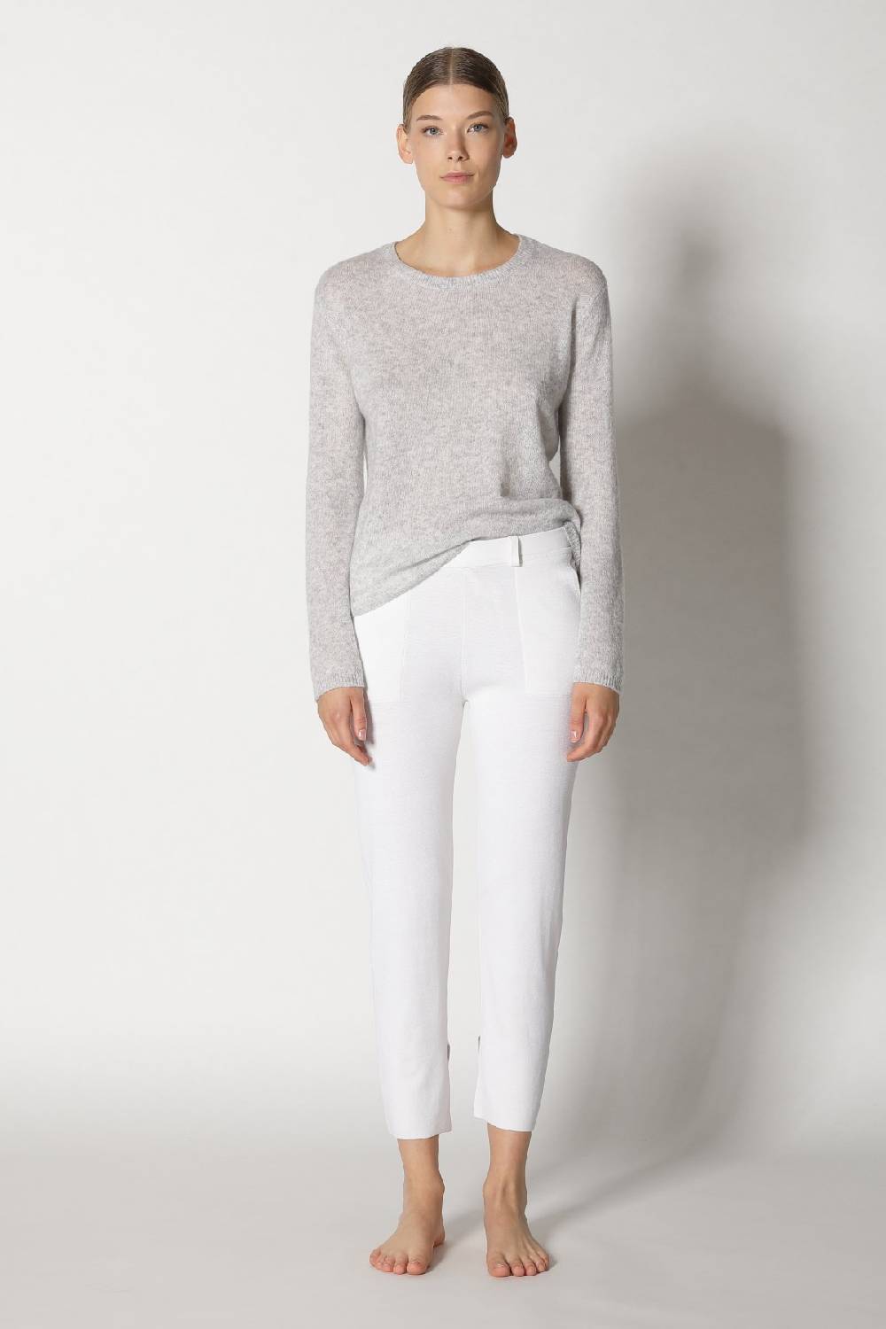 Sminfinity blurry crewneck + silky cropped pants Günstiger Verkauf