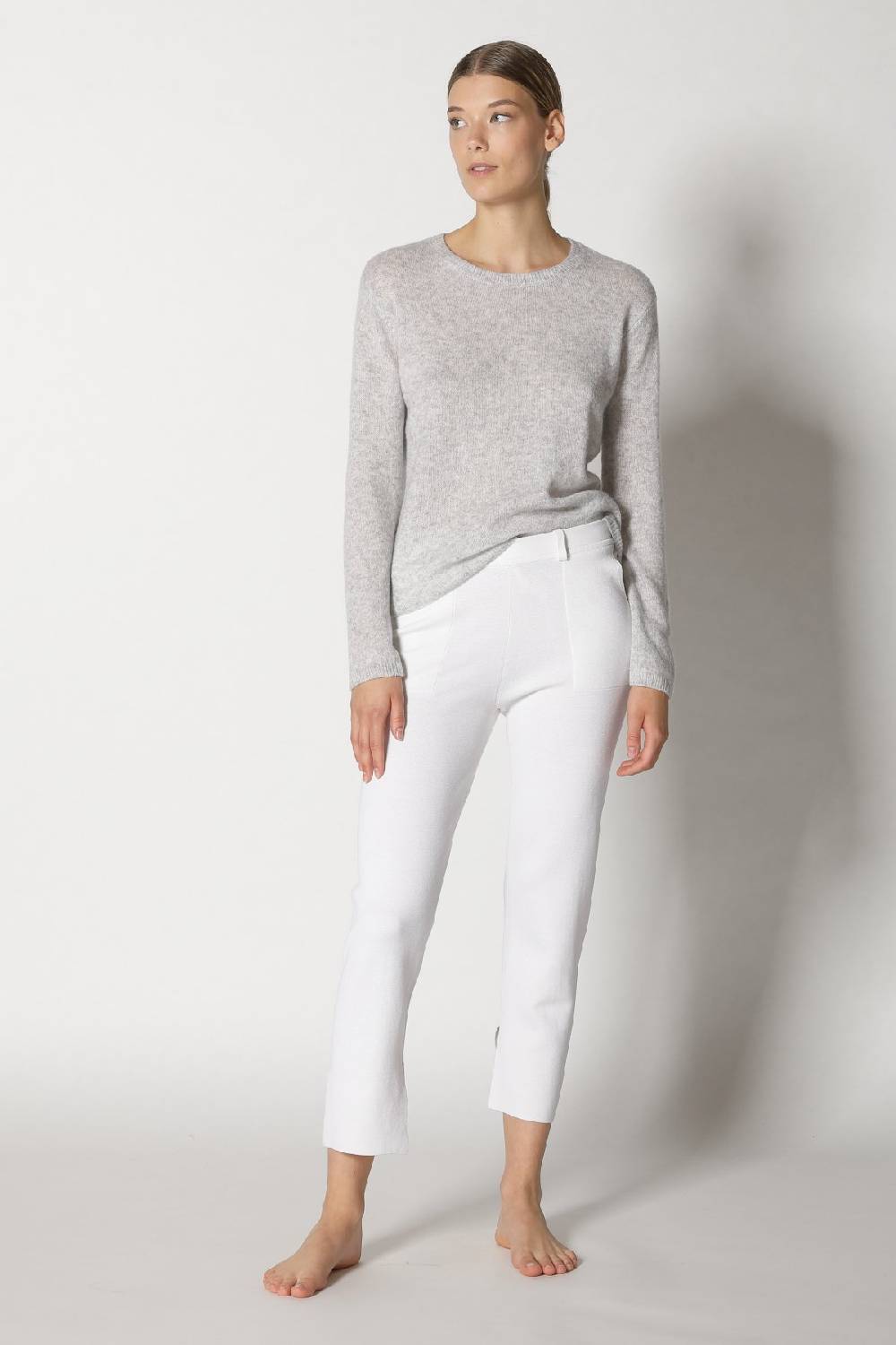 Sminfinity blurry crewneck + silky cropped pants Günstiger Verkauf
