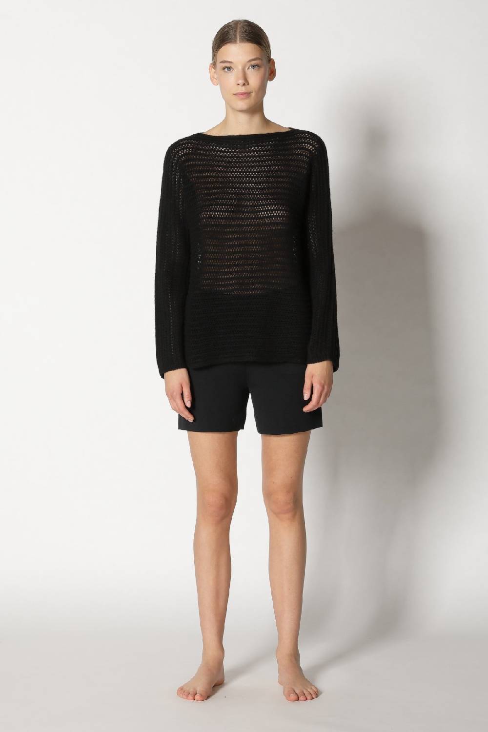 Sminfinity blurry airy boatneck + comfy shorts Hotsell