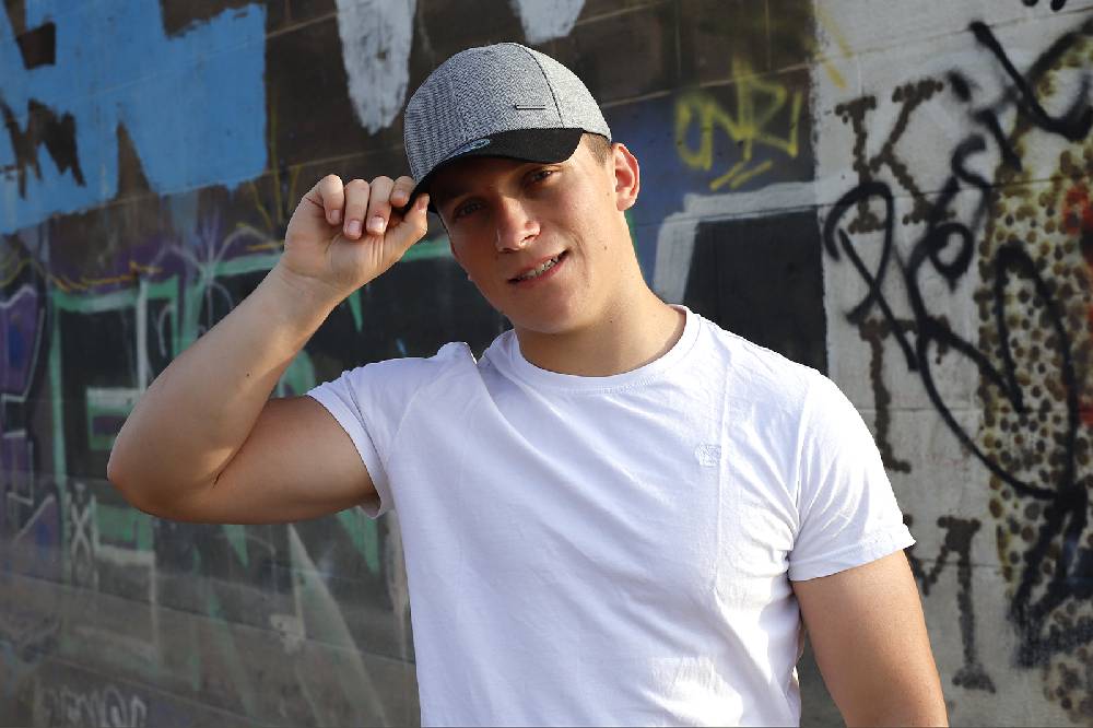 Smith & Miller Tencel Curved Cap, heather lt.grey - black Fabrikverkauf