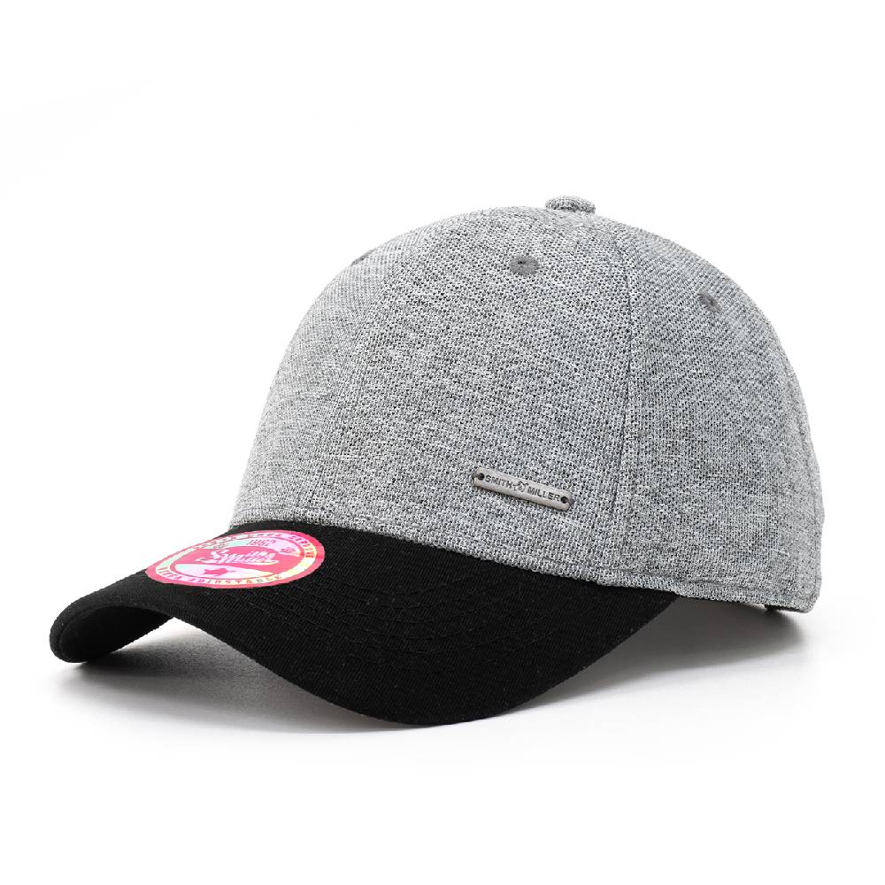 Smith & Miller Tencel Women Curved Cap, heather lt. grey-black