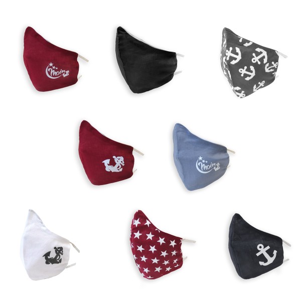 ﻿Sonia Originelli 2er SET Mundschutz Maske aus Baumwolle in trendigen Designs Online