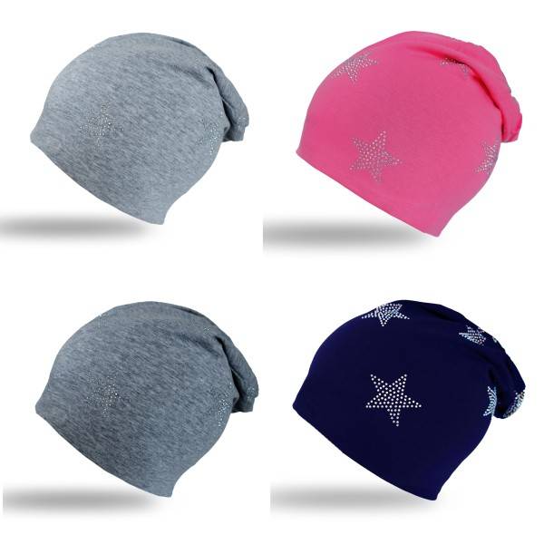 Sonia Originelli Beanie Kind "Mini Sterne" Kindermütze Strasssteine Verkauf