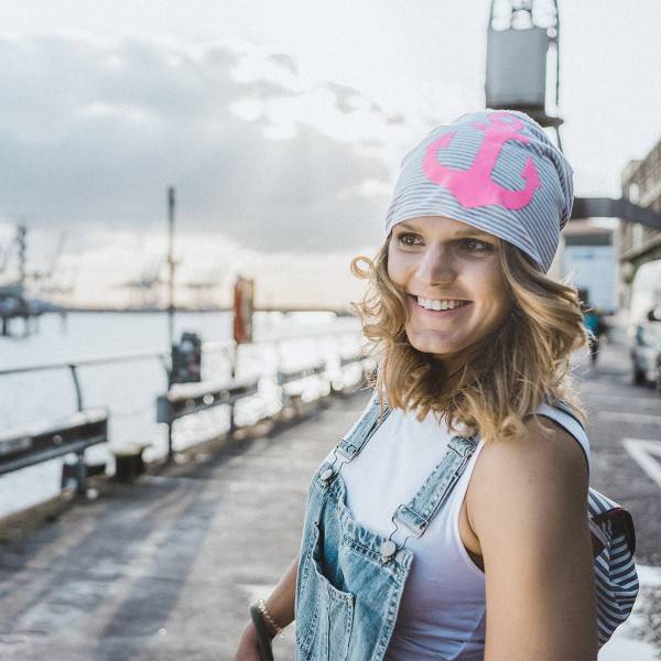 Sonia Originelli Beanie Mütze "Anker Maritim" Streifen Jersey Unisex Angebote