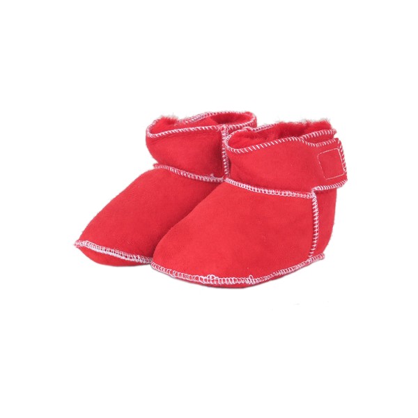 Sonia Originelli Baby Kleinkinder Wildlederhausschuh "Klett" Lammfell Schaffell