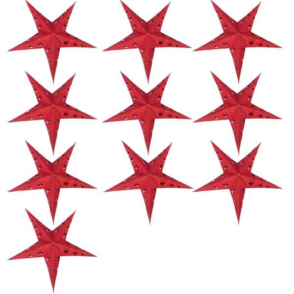 Sonia Originelli 10er Set Mini Weihnachtsstern 10cm Weihnachtsdeko Auslauf