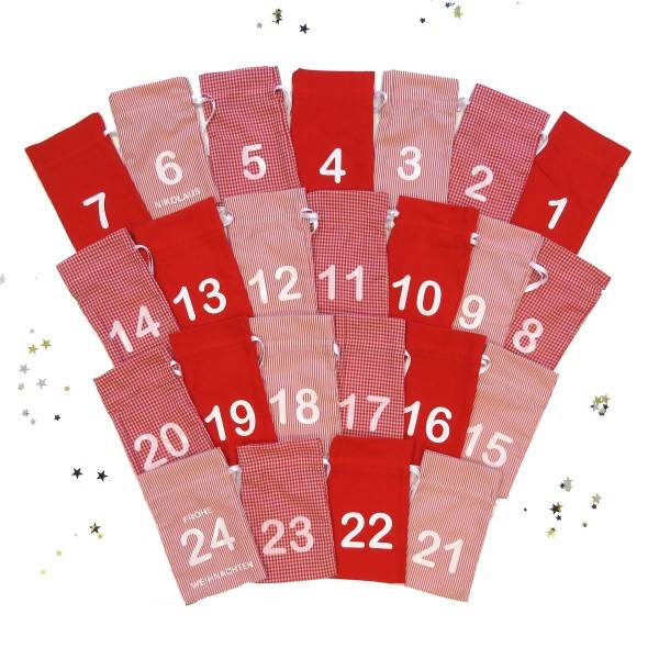Sonia Originelli Adventskalender aus Baumwolle 24 Säckchen zum selber Befüllen Outlet