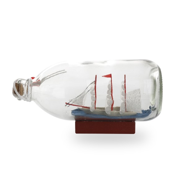 Sonia Originelli Buddelschiff Flaschenschiff "Hamburg" Rumflasche 18cm im Angebot