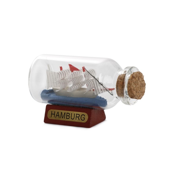 Sonia Originelli Buddelschiffchen Flaschenschiff "Hamburg" Rumflasche 6 cm Schlussverkauf