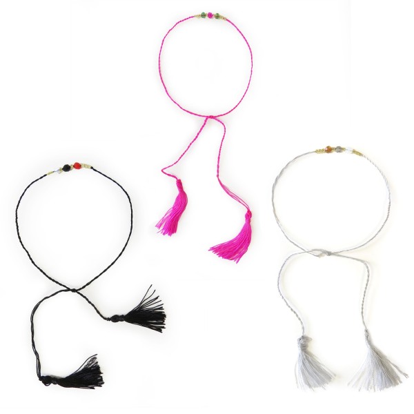 Sonia Originelli Armschmuck Armband "Perlen und Quasten" Bunt Nickelfrei Hotsell