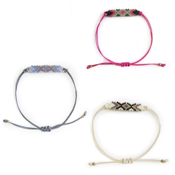 Sonia Originelli Armschmuck Armband "Perlen" Bunt Muster Nickelfrei im Angebot