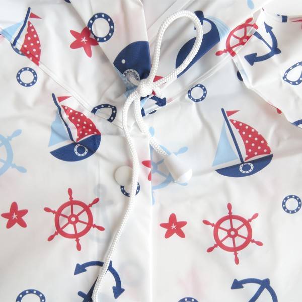 Sonia Originelli Kinder Regenjacke "Maritim" Regenschutz Mantel Anker Outlet