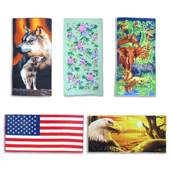 Sonia Originelli Strandtuch Mikrofaser Handtuch Beach Tiere Blumen USA Angebote