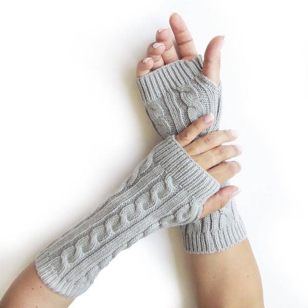 Sonia Originelli Armstulpe Handschuhe Strick Uni Gemütlich Lang