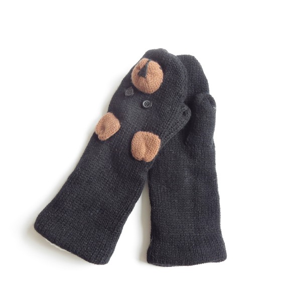 Sonia Originelli Fausthandschuhe Eule Giraffe Bär Tiere Fäustel Fleece Strick Outlet