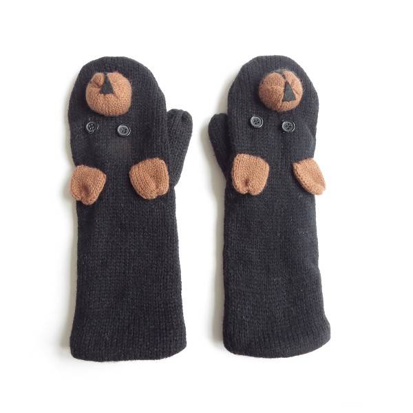Sonia Originelli Fausthandschuhe Eule Giraffe Bär Tiere Fäustel Fleece Strick Outlet