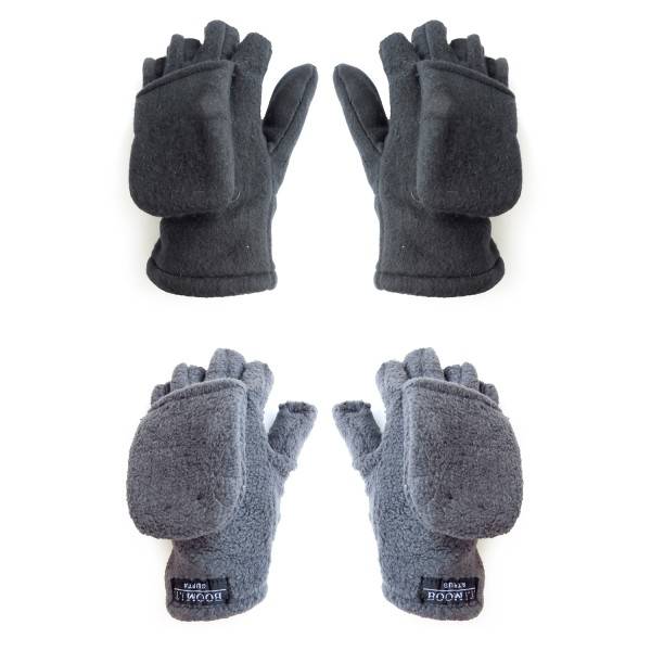 Sonia Originelli Fleecehandschuhe Finger Halbfinger Faustumschlag Winter Schlussverkauf
