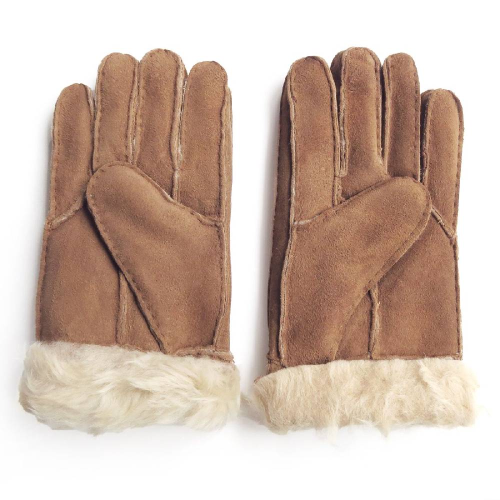 Sonia Originelli Handschuhe Patchwork Schaf Lammfell Winter Leder