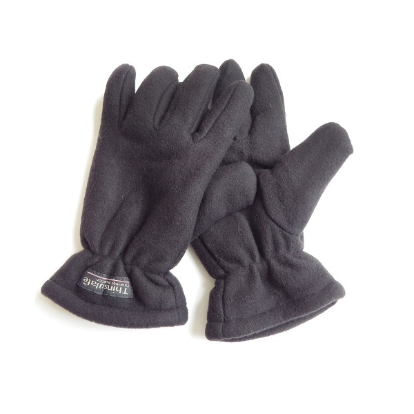 Sonia Originelli Handschuhe Winter Finger Fleece Schwarz Klettverschluss Online
