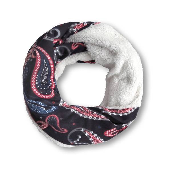 Sonia Originelli Loop "Paisley" Schal Kuschelfell Polyester Winter