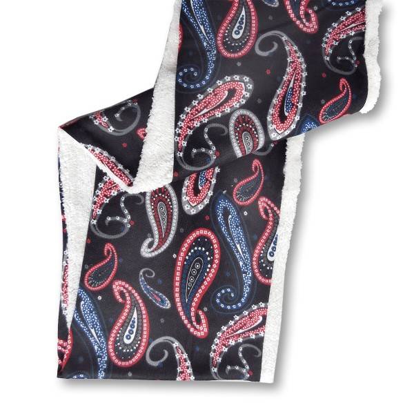 Sonia Originelli Loop "Paisley" Schal Kuschelfell Polyester Winter Auslauf