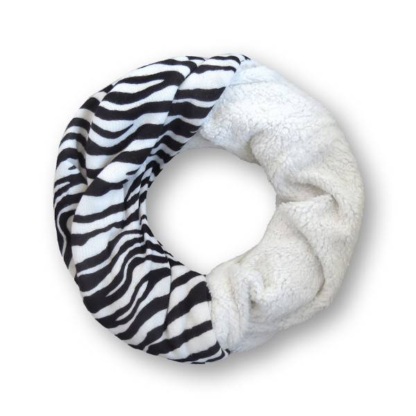 Sonia Originelli Loop "Zebra" Schal Kuschelfell Polyester Winter