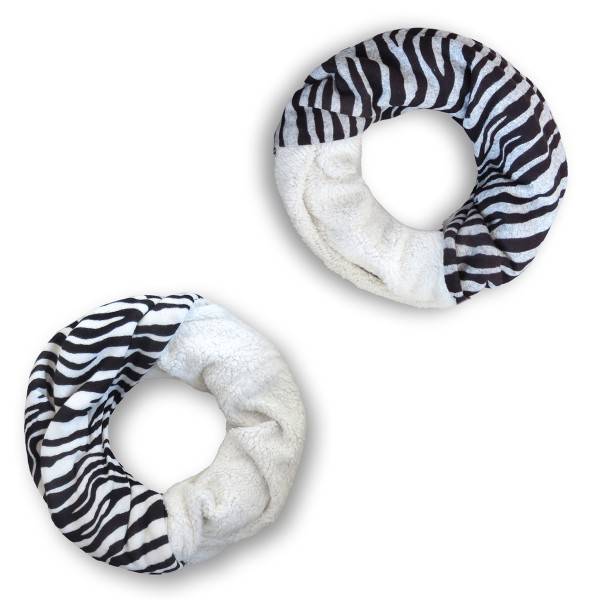 Sonia Originelli Loop "Zebra" Schal Kuschelfell Polyester Winter Versandkostenfrei