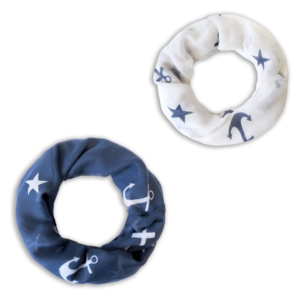 Sonia Originelli Loop Schal "Anker Sterne" Rundschal Sommer im Angebot