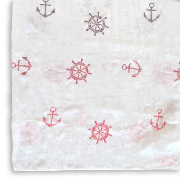 Sonia Originelli Loop Schal "Maritim Steuerrad Anker" Reliefdruck Sommer Günstiger Verkauf