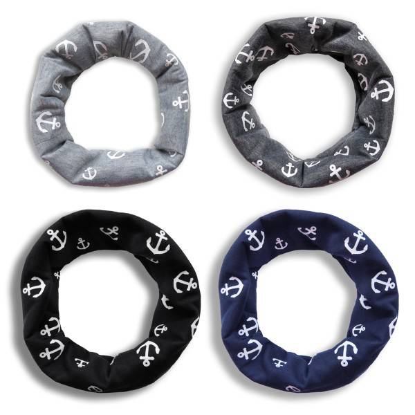Sonia Originelli Loop Schal "Mini Anker" Maritim Allover Print Sommer Mundschutz Atemschutz Meist gekauft