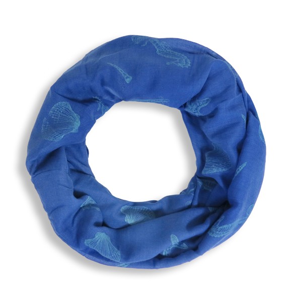 Sonia Originelli Loop Schal "Muschel" Maritim Reliefdruck Sommer