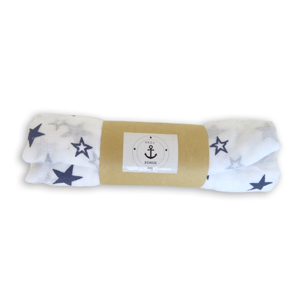 Sonia Originelli Loop Schal "Sterne" Reliefdruck Stars Sommer Outlet