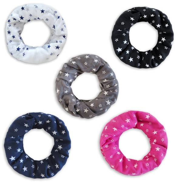 Sonia Originelli Loop Schal "Sterne" Reliefdruck Stars Sommer Outlet