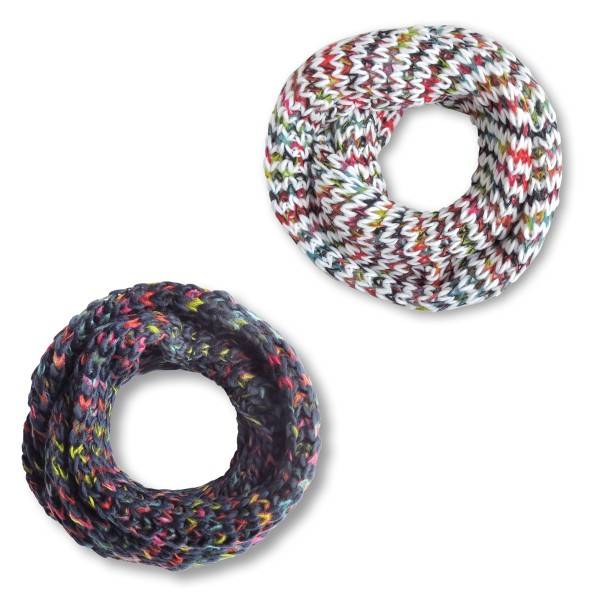 Sonia Originelli Loop Schal Regenbogen Strick kuschelig weich Angebote
