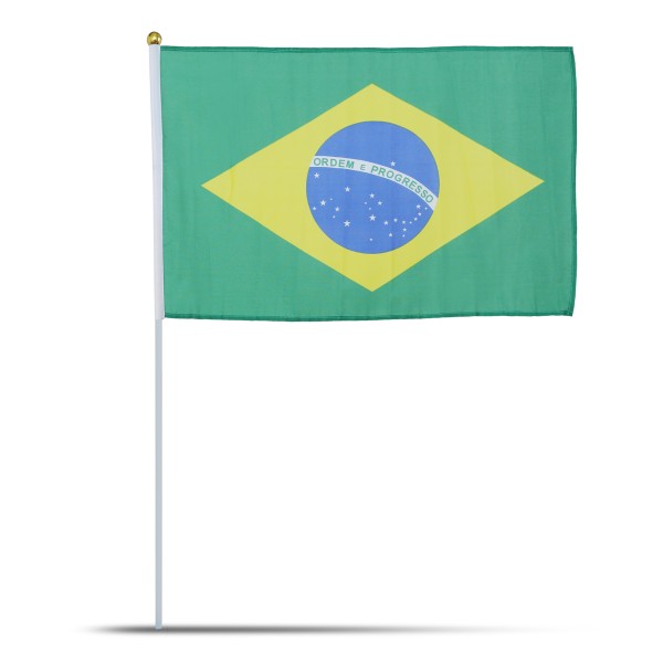 Sonia Originelli 10er Set Fahne Flagge Winkfahne "Brasilien" Brazil Brasil Handfahne EM WM Verkauf